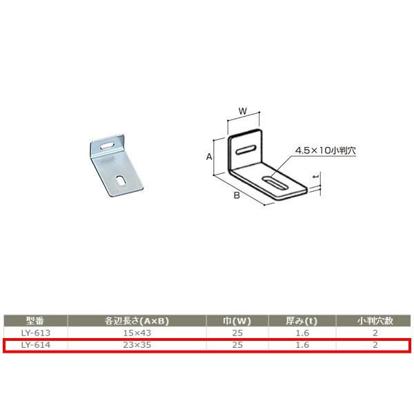 サヌキ 鉄製 ｌ型ブラケット Ly 614 寸法 23 35mm 全ての 25巾