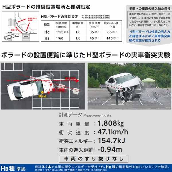 サンポール インパクトボラード スチール製 φ114.3 インパクトスリーブ フックなし 固定式 FPA-12U4-F00-IMB_3