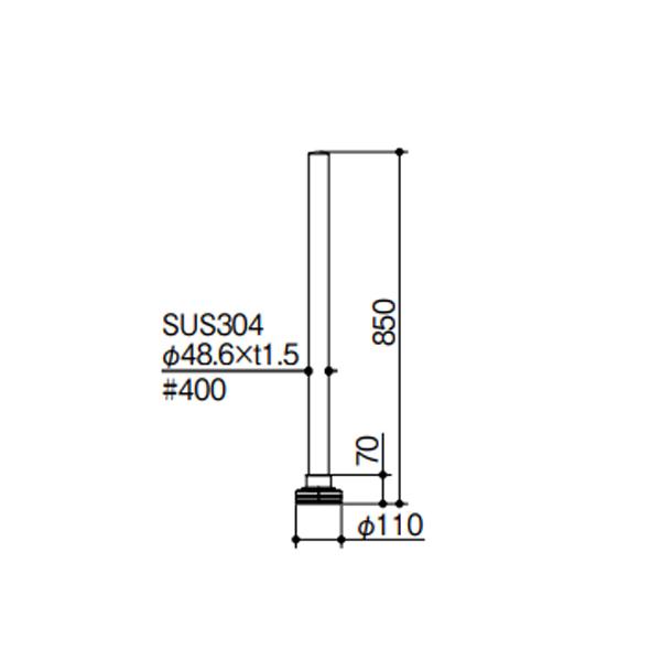 サンポール ピラータイプ アタッチメントベース式（南京錠25mm付） PA