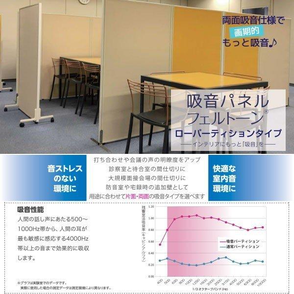 日本の首都日おおい フェルトーン 吸音ローパーティション 幅900×高さ1500 厚30粍 片面吸音仕様