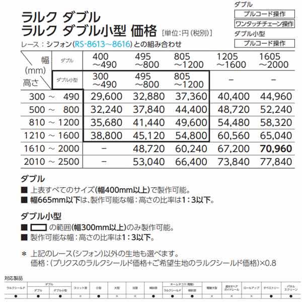 タチカワ ロールスクリーン ラルク ダブル ブリクス RS-80479 | RS-8048 幅1205〜1600mm 高さ500〜800mm_5