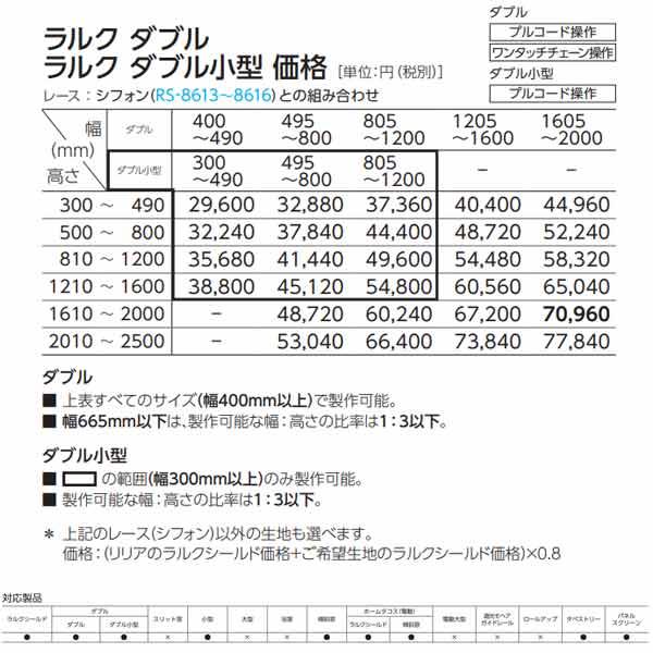 タチカワ ロールスクリーン ラルク ダブル リリア RS-8056 | RS-8057 幅495〜800mm 高さ1610〜2000mm_5