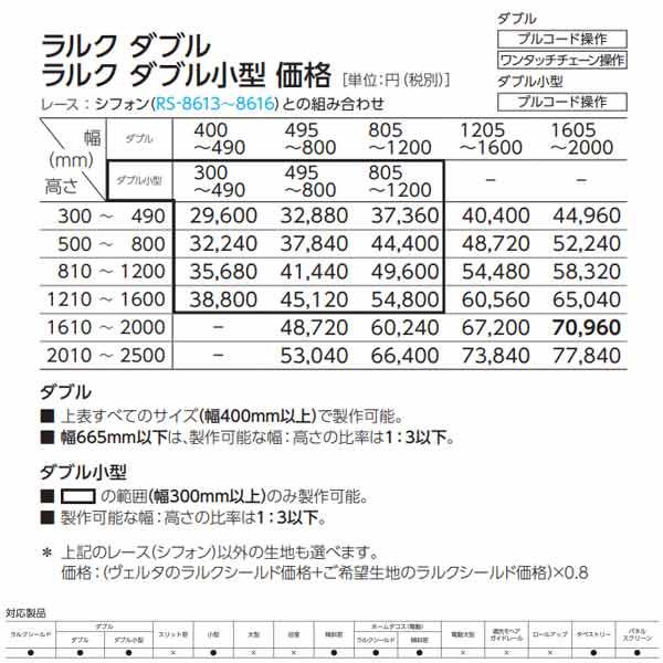 タチカワ ロールスクリーン ラルク ダブル小型 ヴェルタ RS-8064 〜 RS-8066 幅805〜1200mm 高さ810〜1200mm_5