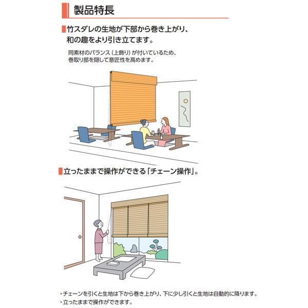 タチカワ ロールスクリーン ラルク ロールアップ 響（ひびき） RS-8094 | RS-8095 幅1205〜1600mm 高さ500〜800mm_2