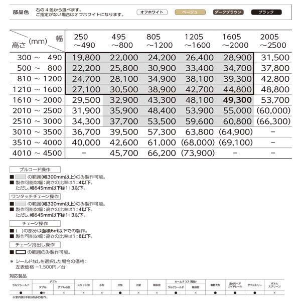 タチカワ ロールスクリーン ライフ遮光 ラルクシールド 非ウォッシャブル RS-8431〜RS-8450 幅495〜800mm 高さ810〜1200mm｜interiortool｜03