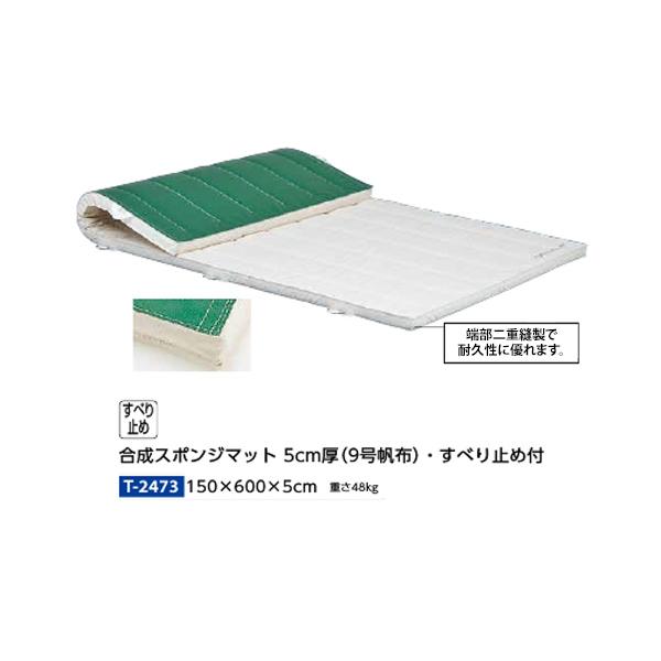 トーエイライト 合成スポンジマット 5cm厚 9号帆布・すべり止め付 150×600×5cm T2473