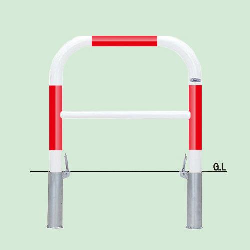 帝金 脱着式フタ付 82-P3赤白 φ60.5xt2.8 W700 H650