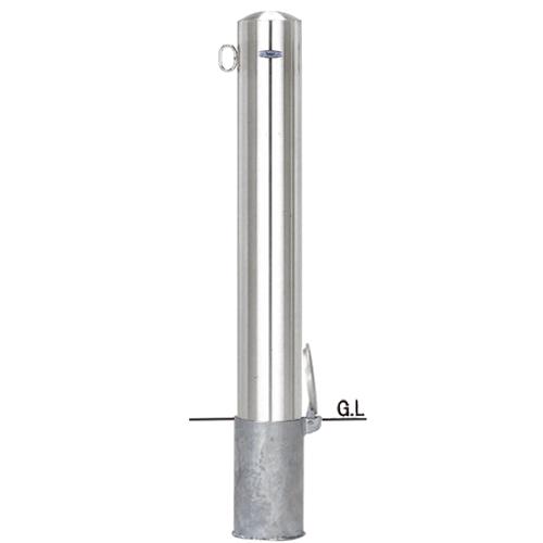 帝金 バリカー ピラー型 脱着式フタ付 S56-P片フック φ139.8×t3.0 H850