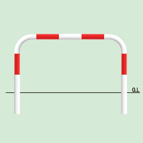 帝金 固定式 Y83A-15赤白 φ76.3xt3.2 W1500 H800