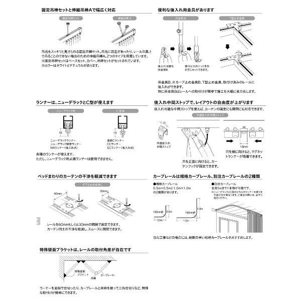 TOSO（トーソー） 医療向け・天井吊用レール ニューリブ レール アルミ