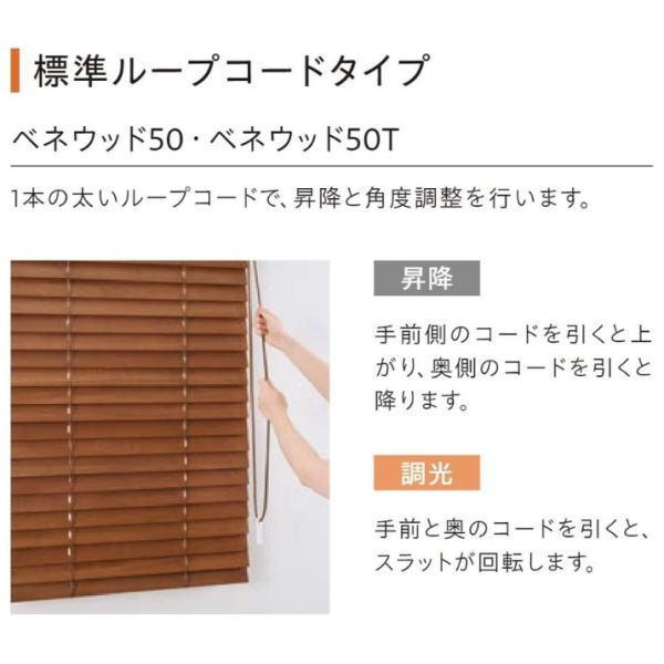 トーソー ウッドブラインド コルト ベネウッド50 ループコード ラダーコード仕様 TM-4101〜TM-4116 幅1605〜1800mm 高さ1210〜1400mm_6