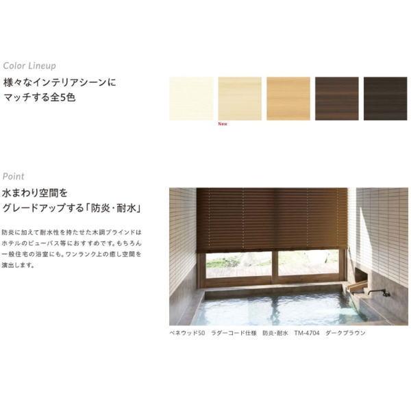 TOSO（トーソー） ウッドブラインド 防炎・耐水 ベネウッド50 標準