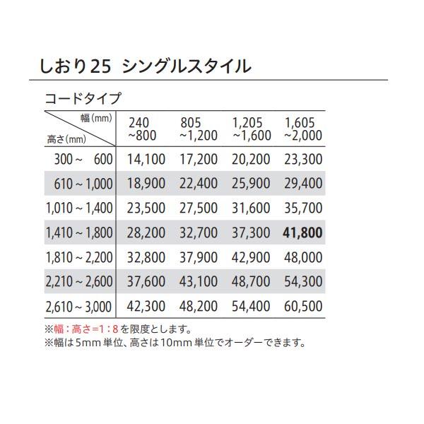 トーソー プリーツスクリーン シアー スズカ しおり25 シングルスタイル コードタイプ TP-8147 ホワイト 幅240〜800mm 高さ1010〜1400mm_6
