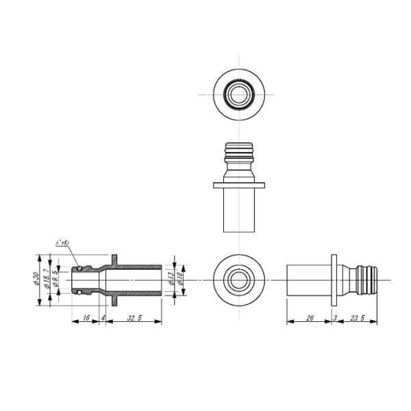 東栄管機 TSK ウォールミスト用 ニップル（パッキン付） ホワイト S-NP（W） |  | 01