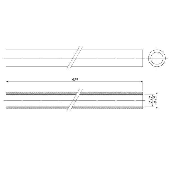 東栄管機 TSK ウォールミスト用 短管 ホワイト VP13（W)L570 1本 |  | 01