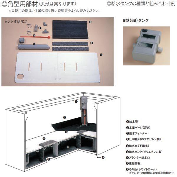 トーシン プランター NUプランター ラスティック KD780 グレー 底面給水タンクプラスウォーター NU-RSKD780-GR GRC 穴あり W780×D350×H370mm_3