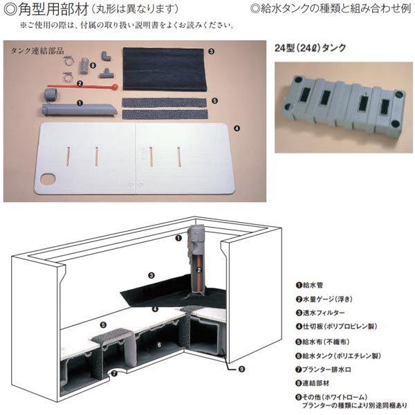トーシン プランター 石肌プレーン シルキーグレー（SGR） 底面給水タンクプラスウォーター SP-1040-SGR GRC 穴あり W1006×D406×H420mm_3