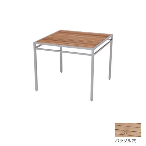 ユニソン アルテック テーブル 1000×1000 幅約1,000×高さ約740×奥行約1,000mm パラソル穴径41