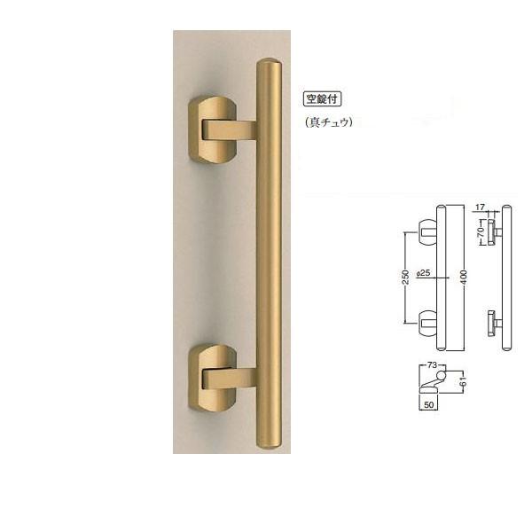 シロクマ 甲丸丸棒 ゴールド塗装 SPP-19 400mm 1組