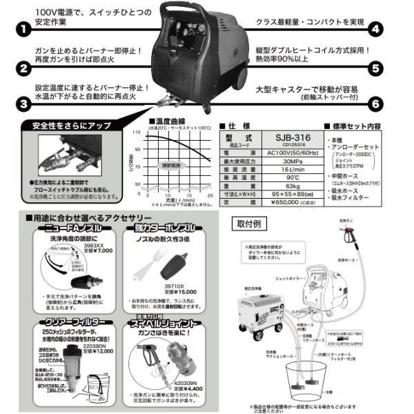 精和産業 ｼﾞｪｯﾄﾎﾞｲﾗｰSJB-316(新古品) 精和産業 高圧洗浄機用 温水ボイラー ジェットボイラー 標準型 SJB-316