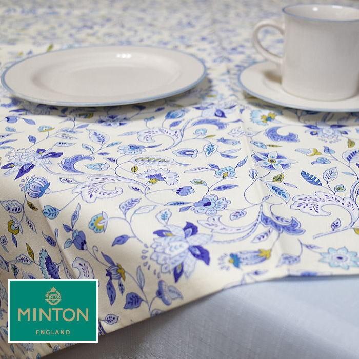 MINTON ミントン　トップクロス　100×100cm ブルー MINTON（ミントン） ミントンテーブルクロス ハードウイック サイズ100