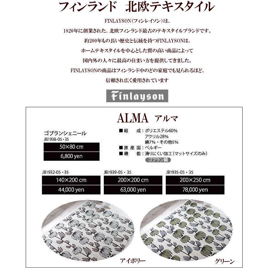 Finlayson（フィンレイソン） ラグ ベルギー製 アルマ 140×200cm