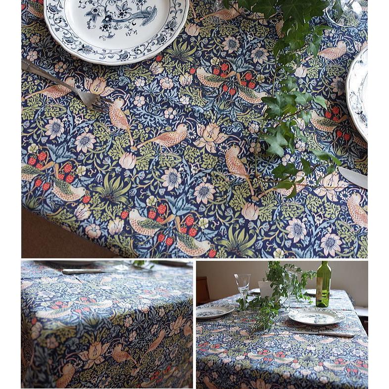 モリス デザイン テーブルクロス サイズ約132×178cm いちご泥棒