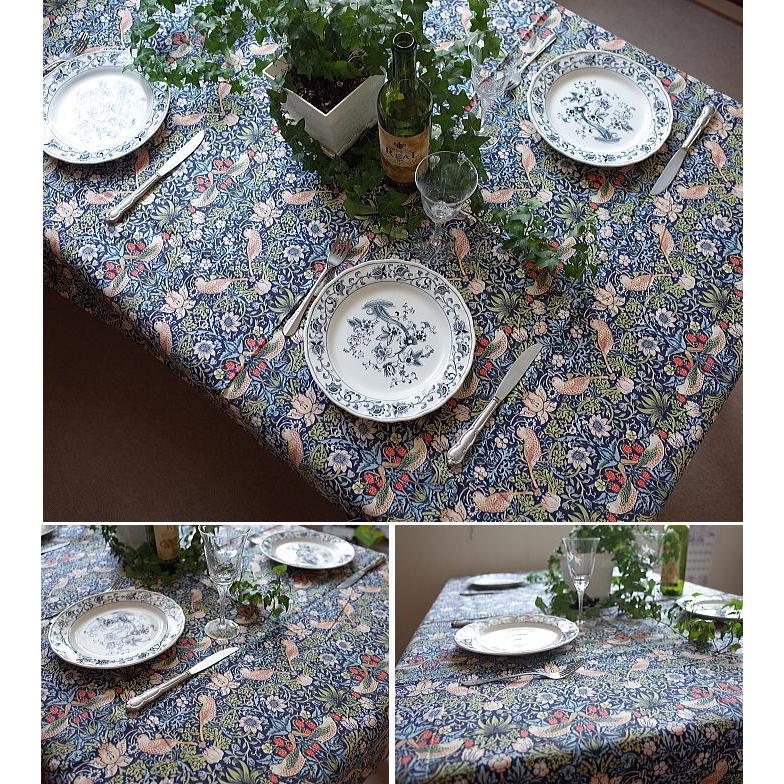 モリス デザイン テーブルクロス サイズ約132×178cm いちご泥棒