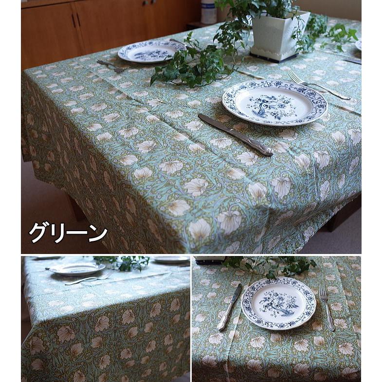 ウイリアムモリス ピンパーネル テーブルクロス サイズ約132×228cm