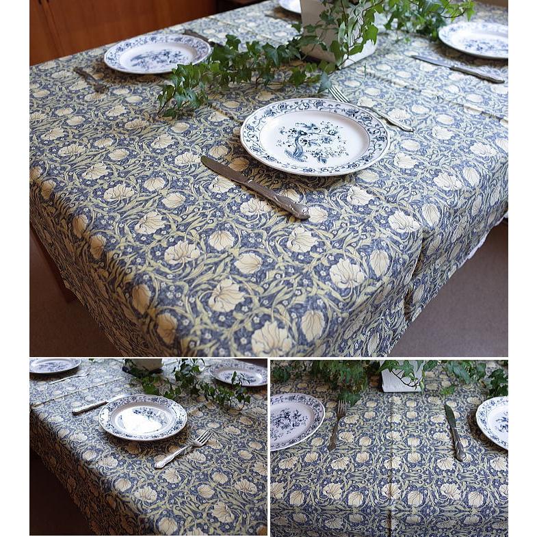 ウイリアムモリス ピンパーネル テーブルクロス サイズ約132×228cm