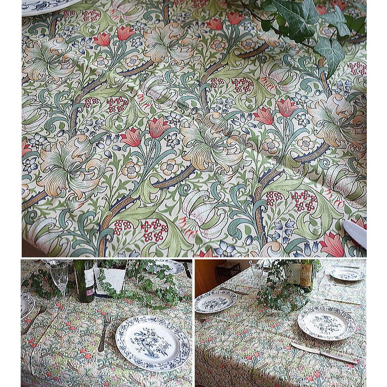 モリス デザイン テーブルクロス サイズ約132×178cm ゴールデンリリー