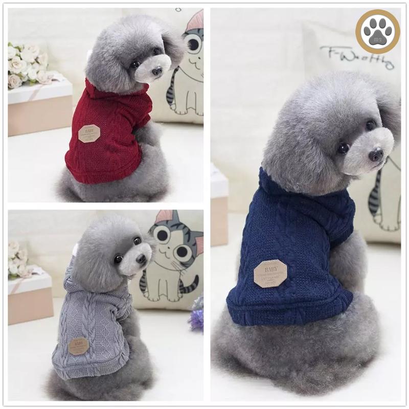 犬服 おしゃれ 冬 犬 服 やわらかニット　セーター あったか　起毛フード付き 犬の服 犬服 S　M　サイズ 秋冬　 |  | 08