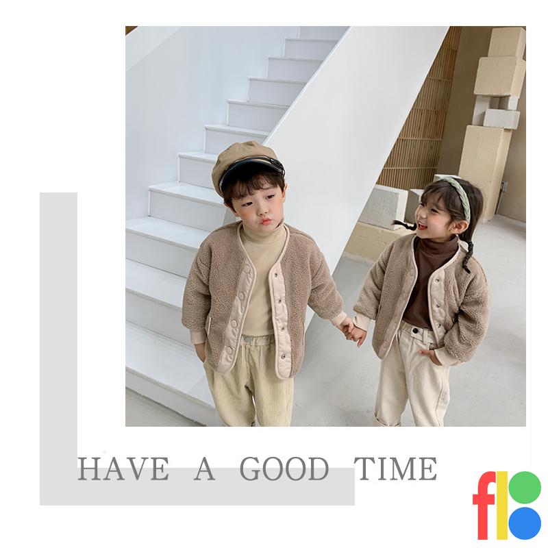 リバーシブル ボアジャケット もこもこ ブルゾン ジャケット 女の子 男の子 子供服 キッズ ベビー シンプル 秋冬 無地 アウター 80 90 100 110 120 |  | 01