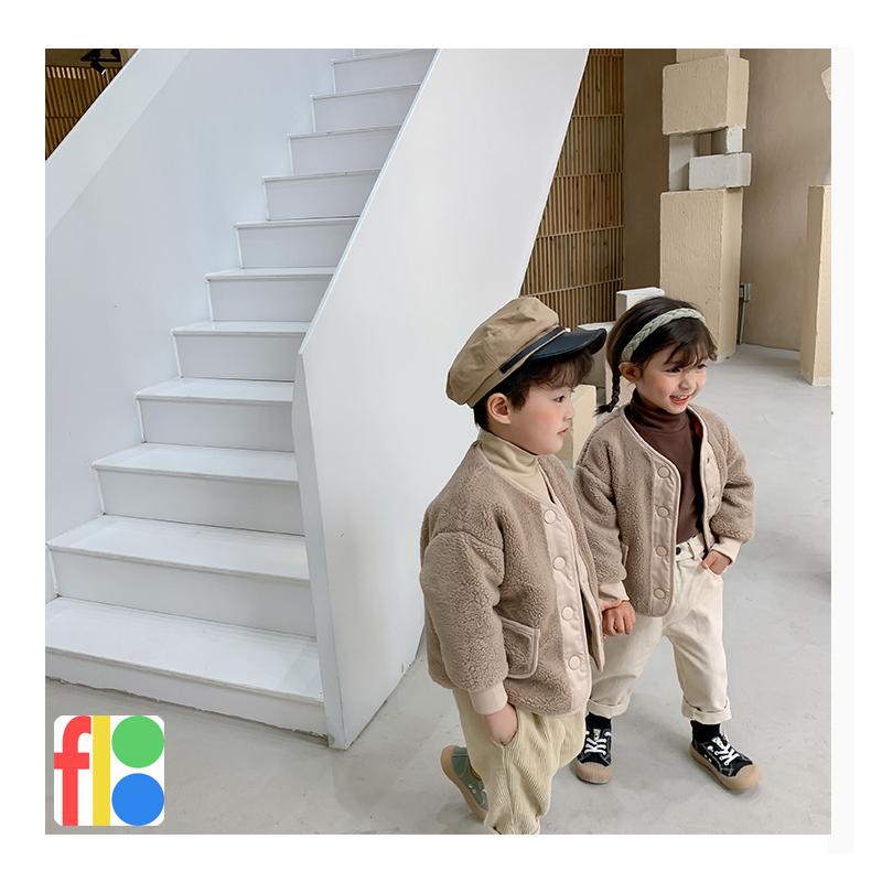 リバーシブル ボアジャケット もこもこ ブルゾン ジャケット 女の子 男の子 子供服 キッズ ベビー シンプル 秋冬 無地 アウター 80 90 100 110 120 |  | 02