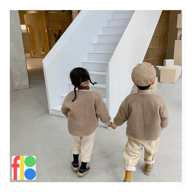 リバーシブル ボアジャケット もこもこ ブルゾン ジャケット 女の子 男の子 子供服 キッズ ベビー シンプル 秋冬 無地 アウター 80 90 100 110 120 |  | 03