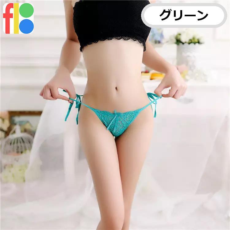 女子力 女性用 おしゃれ リボン Ｔバック ショーツ レディース セクシー 下着 レース 花柄 シースルー パンツ Gストリング 紐パン ランジェリー |  | 04