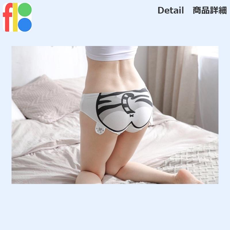 可愛い ブタ ネコ イヌ コットン 下着 綿混 女性用 おしゃれ リボン ショーツ レディース セクシー パンツ ホワイト ピンク |  | 04