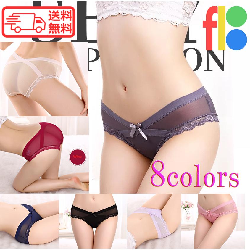 女子力 女性用 おしゃれ リボン Ｔバック ショーツ レディース セクシー 下着 レース 花柄 シースルー パンツ Gストリング 紐パン ランジェリー | 