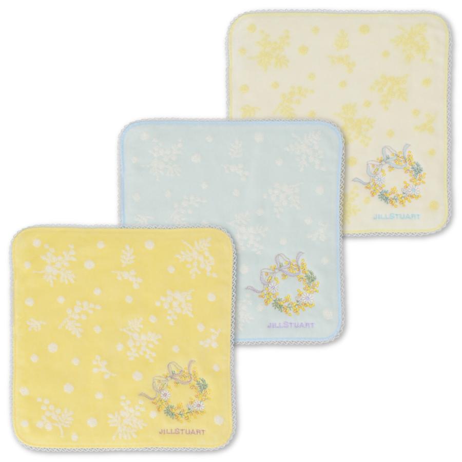 JILLSTUART☆新品未使用☆ハンカチ二枚セット☆タグつき☆ミモザ柄 JILL STUART タオルハンカチ ジルスチュアート ハンカチ ミモザ