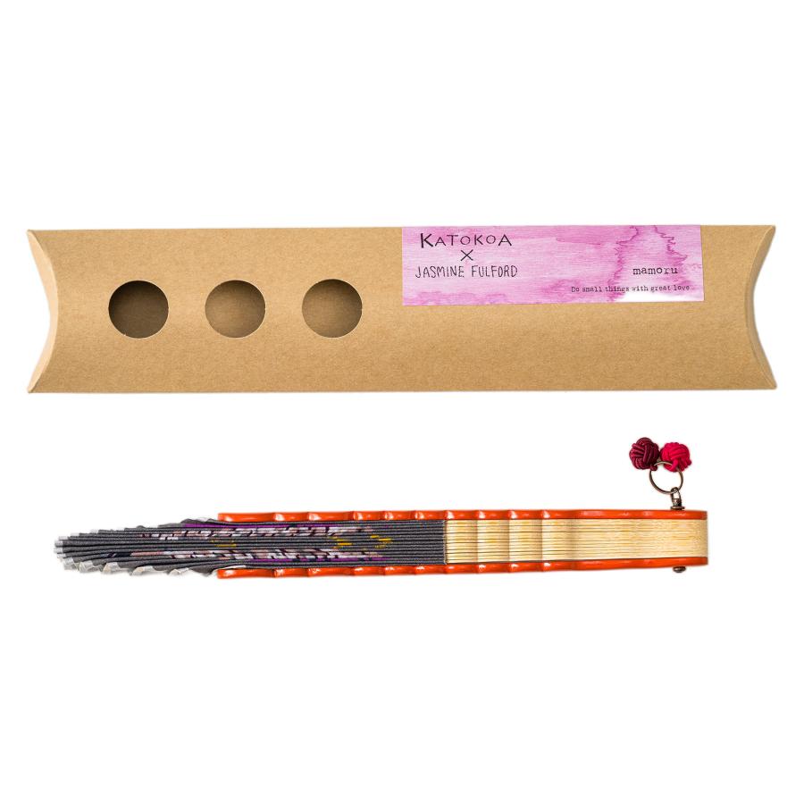 扇子 シマフクロウ グレー KATOKOA mamoru カトコアマモル