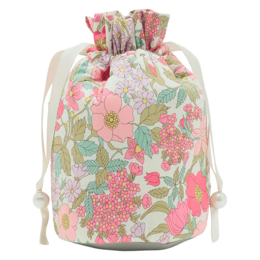 巾着ポーチ Liberty リバティプリント コスメポーチ 化粧 小さめ