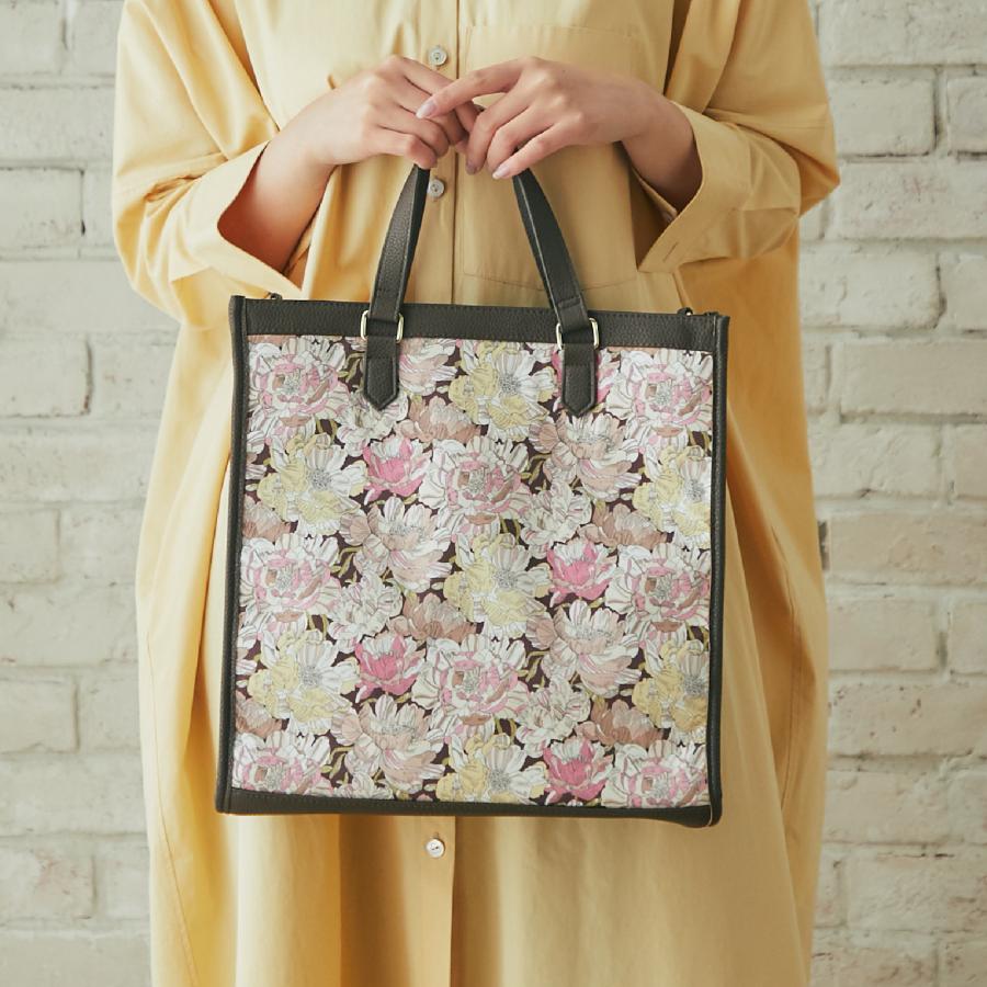 SALE スクエアトートバッグ モカベージュ Blackburn LIBERTY リバティ