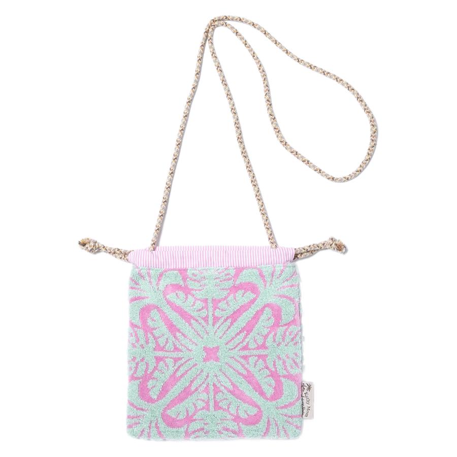 キャシーマム タオルサコッシュ ハワイアンキルト柄 ショルダーバッグ