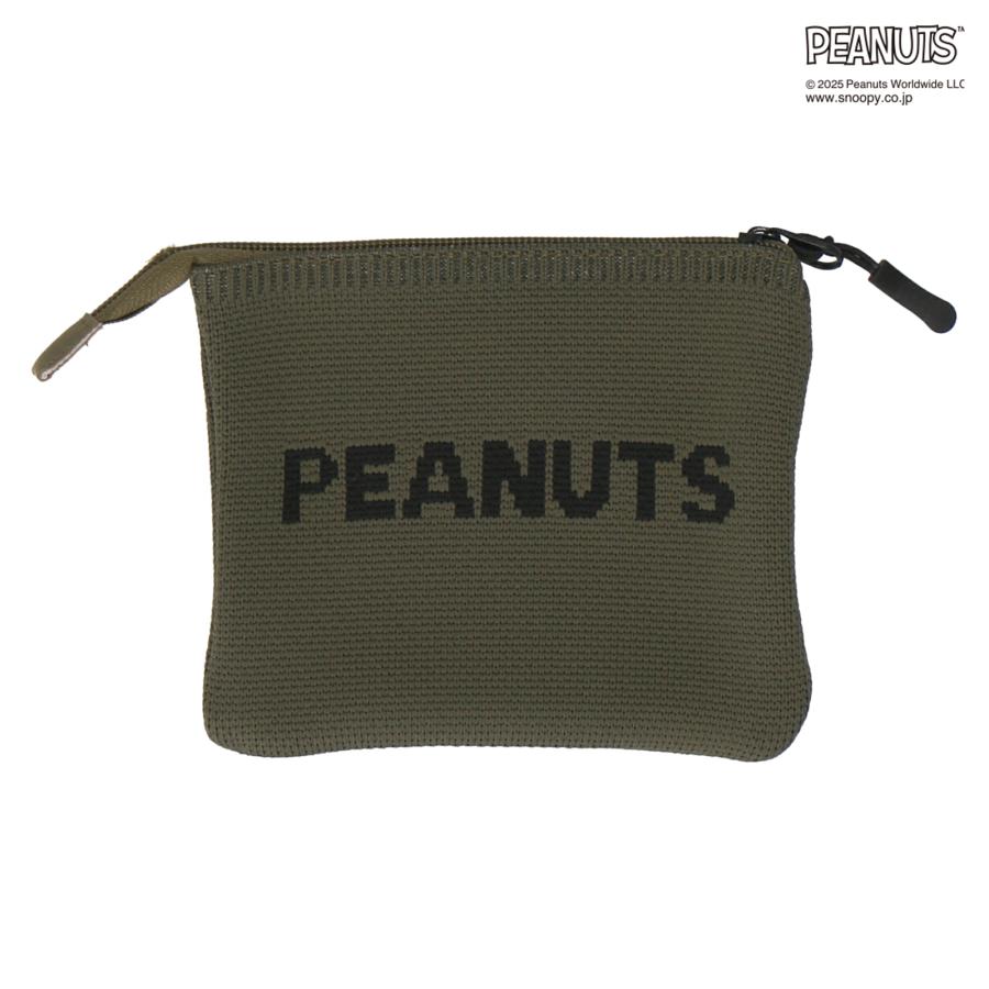 PEANUTS 【パッケージ入り】ニットポーチ スヌーピー フラットポーチ