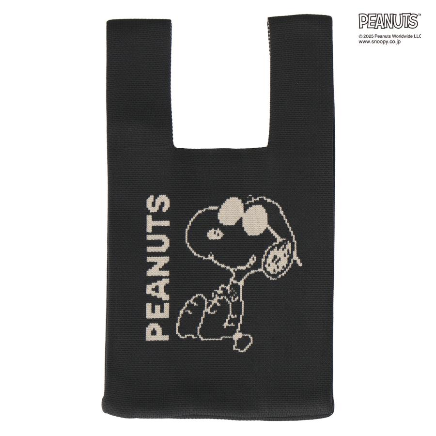 PEANUTS ニットミニバッグ スヌーピー トートバッグ ニット 新作