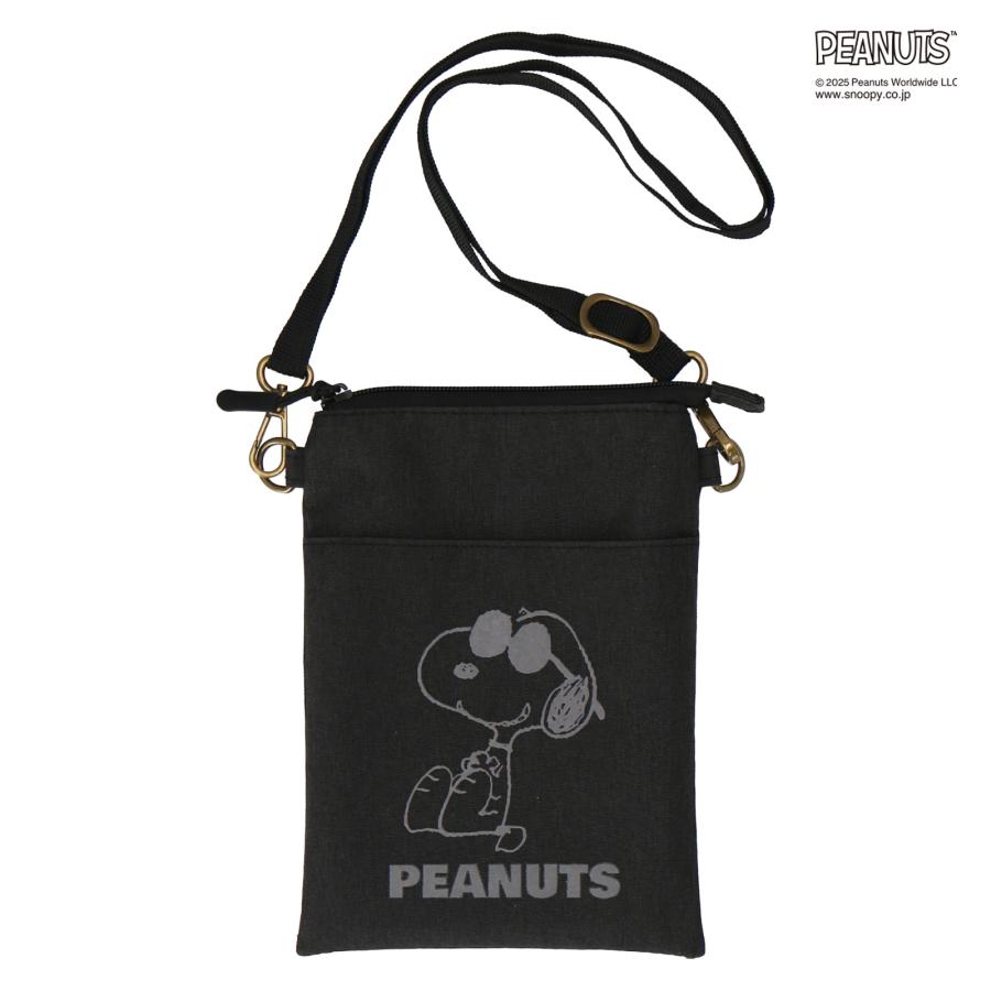 PEANUTS 縦型ショルダーポーチ スヌーピー ショルダーバッグ スマホ