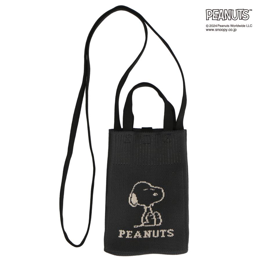 PEANUTS ニットショルダーバッグ ブラック ピーナッツ