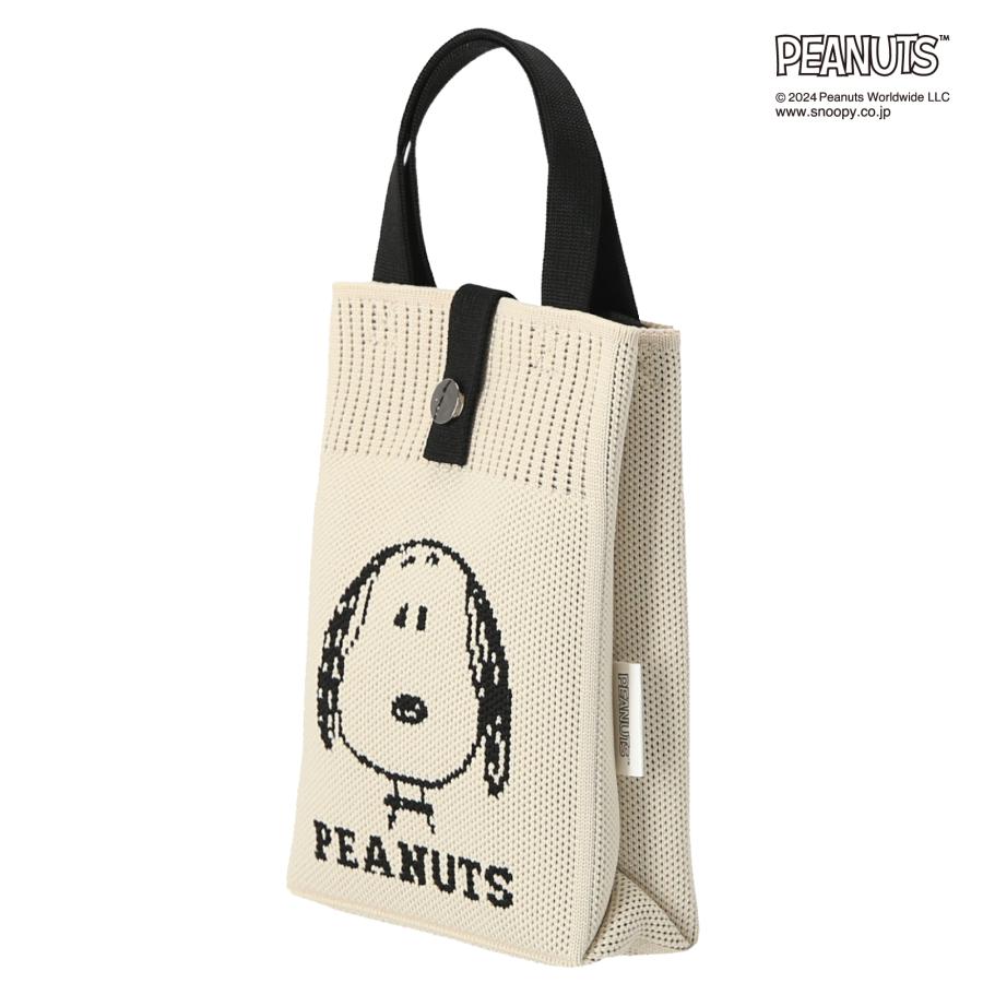 PEANUTS ニットショルダーバッグ 白 ピーナッツ スヌーピー PEANUTS ニットショルダーバッグ 白 ピーナッツ スヌーピー