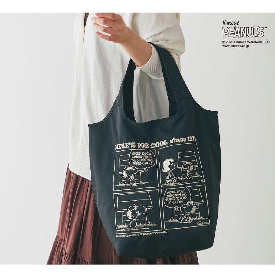 PEANUTS 刺繍バッグ スヌーピー トートバッグ サブバッグ 刺しゅう