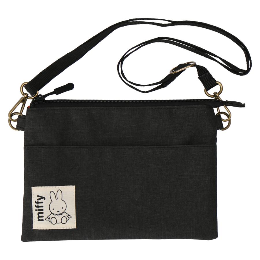Miffy（ミッフィー） 横型ショルダーポーチ ブラック ショルダーバッグ